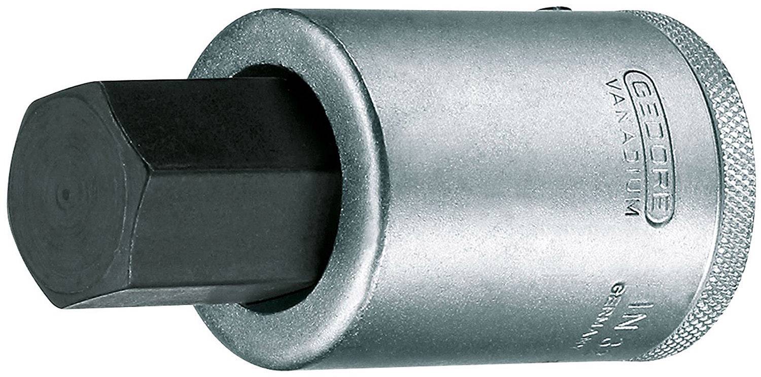 Clé à douille avec embout hexagonal, en acier vanadié, robuste et durable, adaptée aux travaux exigeants.