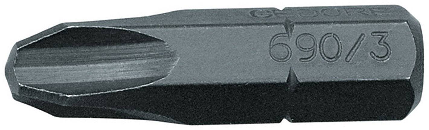 Embout cruciforme en acier Gedore 690/3, taille PZ1, robuste et durable, pour un vissage précis.