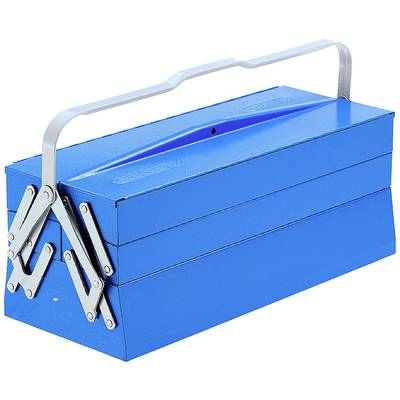 Boîte à outils vide bleu grand 5 compartiments caisse à outils