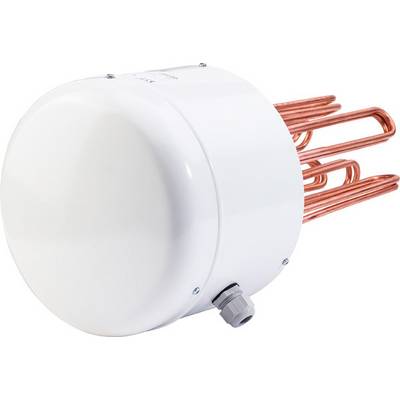 Unité de chauffage cylindrique blanche avec plusieurs tiges de chauffe couleur cuivre, utilisée pour les chauffe-eau.