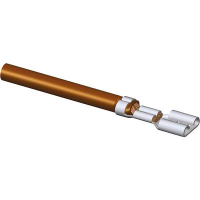 Une tige métallique à deux extrémités en fourche, probablement un composant mécanique ou électrique.