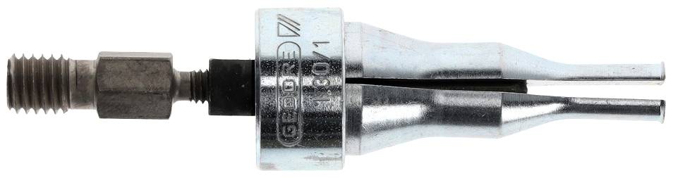 Adaptateur de coupe en métal avec lame ajustable et connexion filetée ; adapté pour une coupe précise dans différents matériaux.