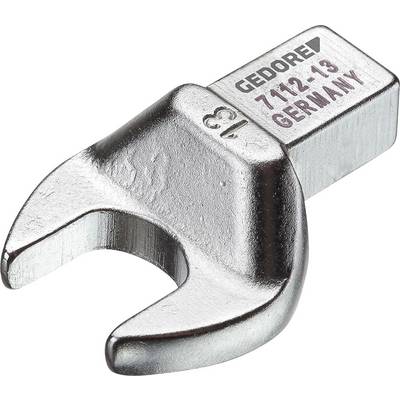 Clé à fourche en argent portant l'inscription 'GEDORE 7112-13 GERMANY', taille 13 mm, pour vis et écrous.
