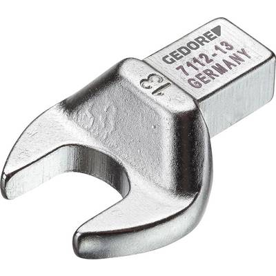 Tête de clé à fourche ouverte portant l'inscription 'GEDORE 7112-13 GERMANY' et de taille 13 mm, adaptée aux travaux mécaniques de précision.
