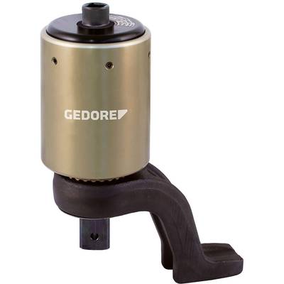 Un amplificateur de couple portant l'inscription 'GEDORE', monté sur un support noir robuste, pour des travaux de vissage précis.