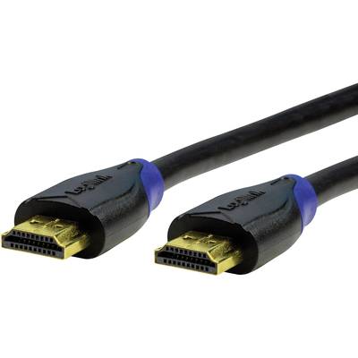 Câble de raccordement LogiLink HDMI Fiche mâle HDMI-A, Fiche mâle HDMI-A 10.00 m noir CH0066 canal de retour audio, HDMI