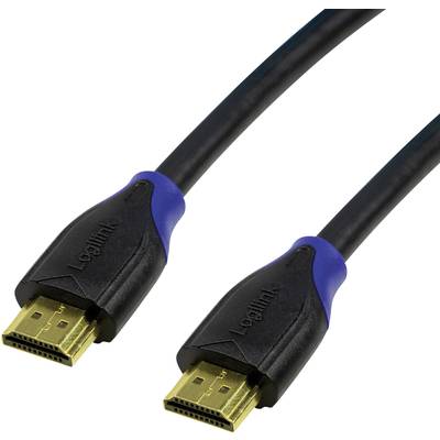Deux câbles HDMI avec des connecteurs noirs et des accents bleus. Ils sont adaptés pour la transmission de signaux audio et vidéo.