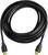 Un long câble HDMI noir avec des connecteurs dorés.