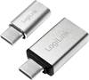 LogiLink USB 3.0 Adaptateur [1x USB-C® mâle - 1x USB 2.0 femelle Micro-B, USB 3.0 femelle type A] AU0040 0 mm