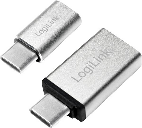 LogiLink USB 3.0 Adaptateur [1x USB-C® mâle - 1x USB 2.0 femelle Micro-B, USB 3.0 femelle type A] AU0040 0 mm