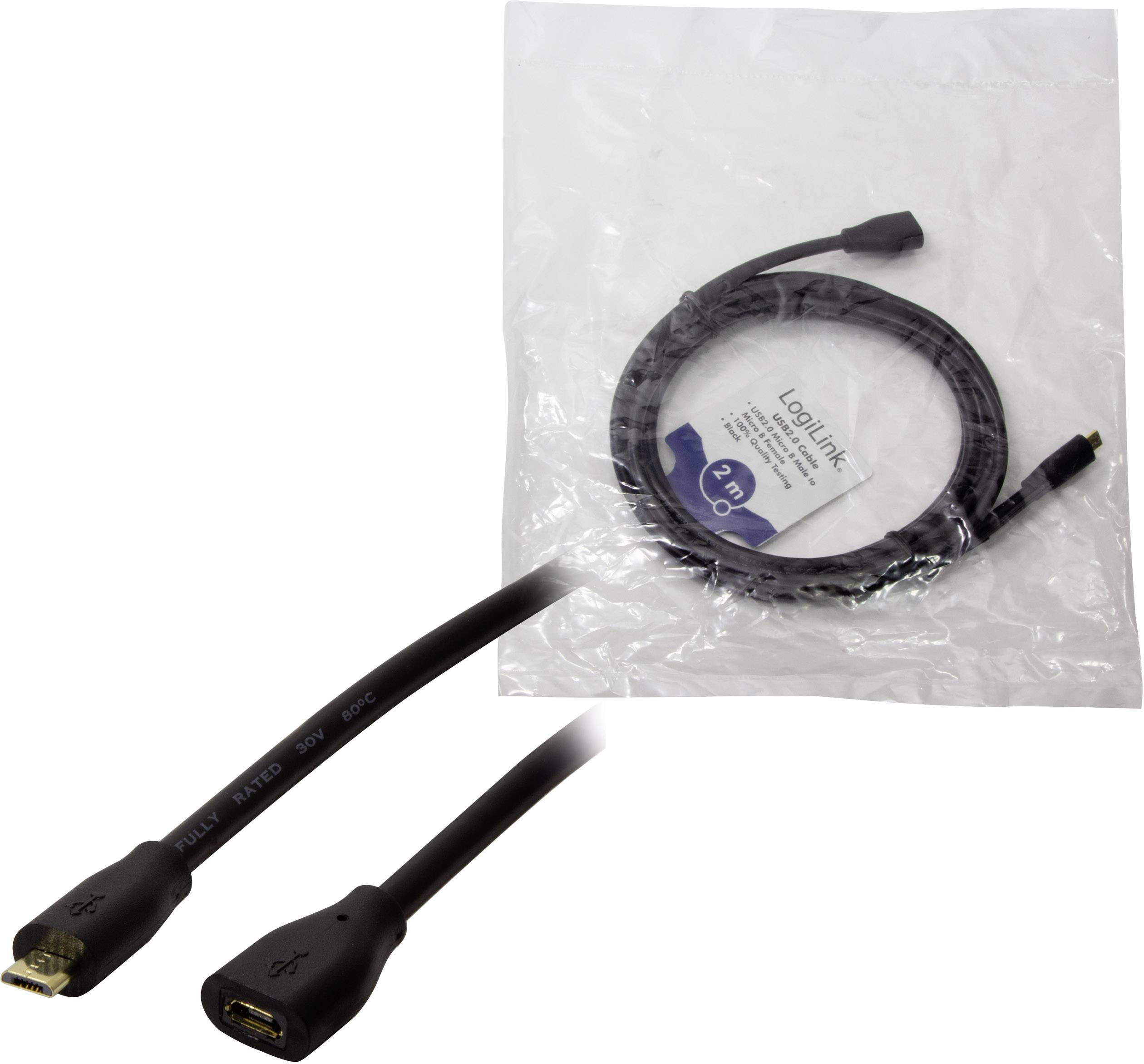 Un câble HDMI avec des connecteurs dorés, dans un emballage transparent portant l'étiquette 'LogiLink'.