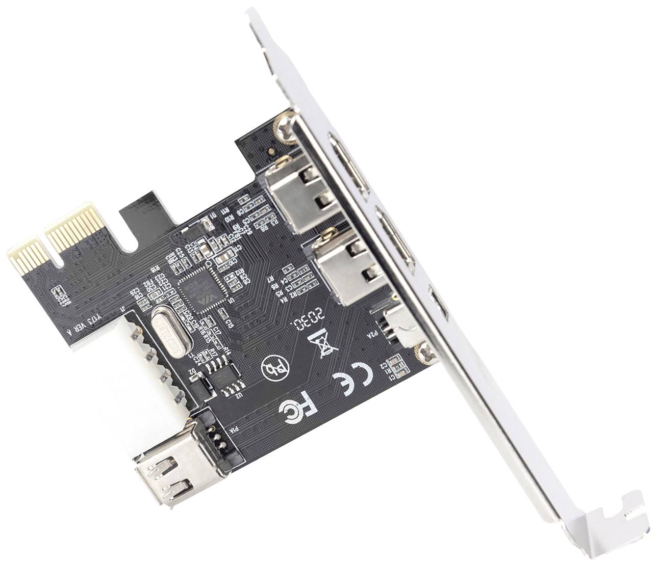 'Carte d'extension PCIe avec ports USB et connexion HDMI, adaptée aux ordinateurs pour augmenter les possibilités de connexion.'