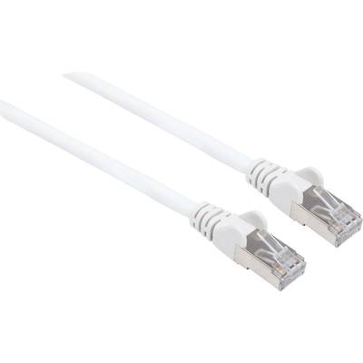 Intellinet 741354 RJ45 Câble réseau, câble patch CAT 6a (câble brut CAT 7) S/FTP 0.50 m blanc sans halogène 1 pc(s)