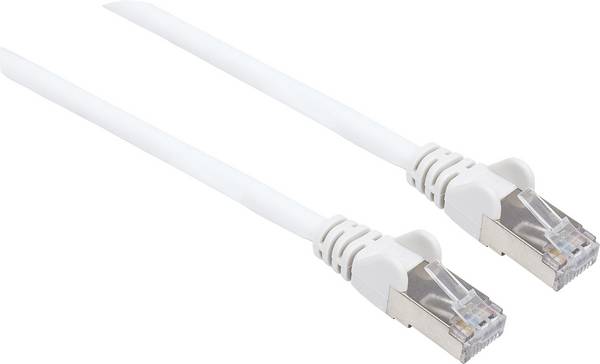Intellinet 741422 RJ45 Câble réseau, câble patch CAT 6a (câble brut CAT 7) S/FTP 20.00 m blanc sans halogène 1 pc(s)
