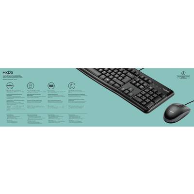 Ensemble clavier et souris USB Logitech MK120