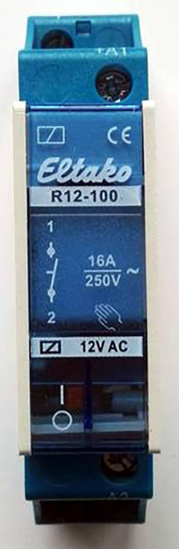 Relais de commutation Eltako R12-100-12V Tension nominale: 12 V Courant de commutation (max.): 8 A 1 NO (T) Piece 1 pc(s)