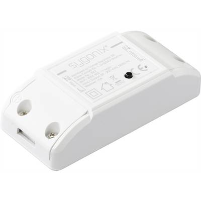 Bloc d'alimentation intelligent blanc rectangulaire avec des logos et des certifications sur la surface supérieure.