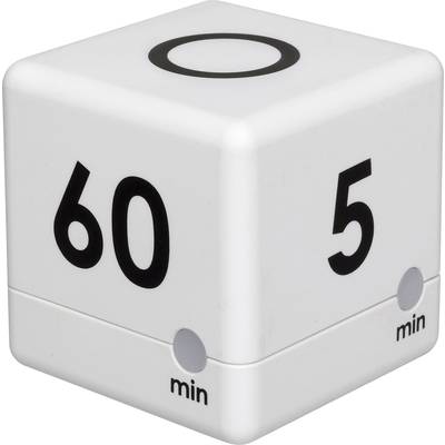 TFA Dostmann Timer Cube Minuteur blanc numérique