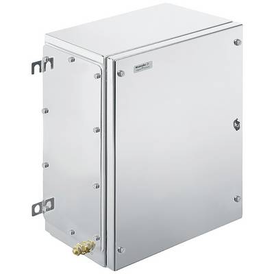 Boîte métallique avec fermeture et vis, adaptée au stockage sécurisé ou comme coffret de commande ; aucune inscription spécifique visible.