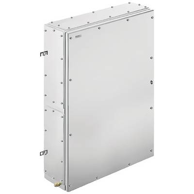 Boîte rectangulaire en métal argenté avec des vis sur les bords, adaptée aux applications industrielles ou techniques.