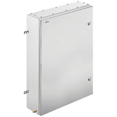 Un armoire rectangulaire en métal argenté avec des portes et des poignées, utilisée pour le rangement ou la protection d'appareils ou de matériaux.