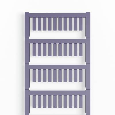 Un étagère violet, disposé verticalement, avec cinq tablettes dans un design épuré, sur un fond blanc.