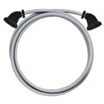 Objet tubulaire gris avec deux raccords noirs aux extrémités, probablement un tuyau ou un flexible hydraulique.