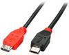 LINDY Câble USB USB 2.0 USB-Micro-B mâle, USB-Micro-B mâle 2.00 m noir avec fonction OTG 31760