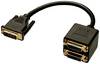 LINDY 41215 DVI Adaptateur [1x DVI-D mâle - 2x DVI femelle 24+5 pôles] 20.00 cm