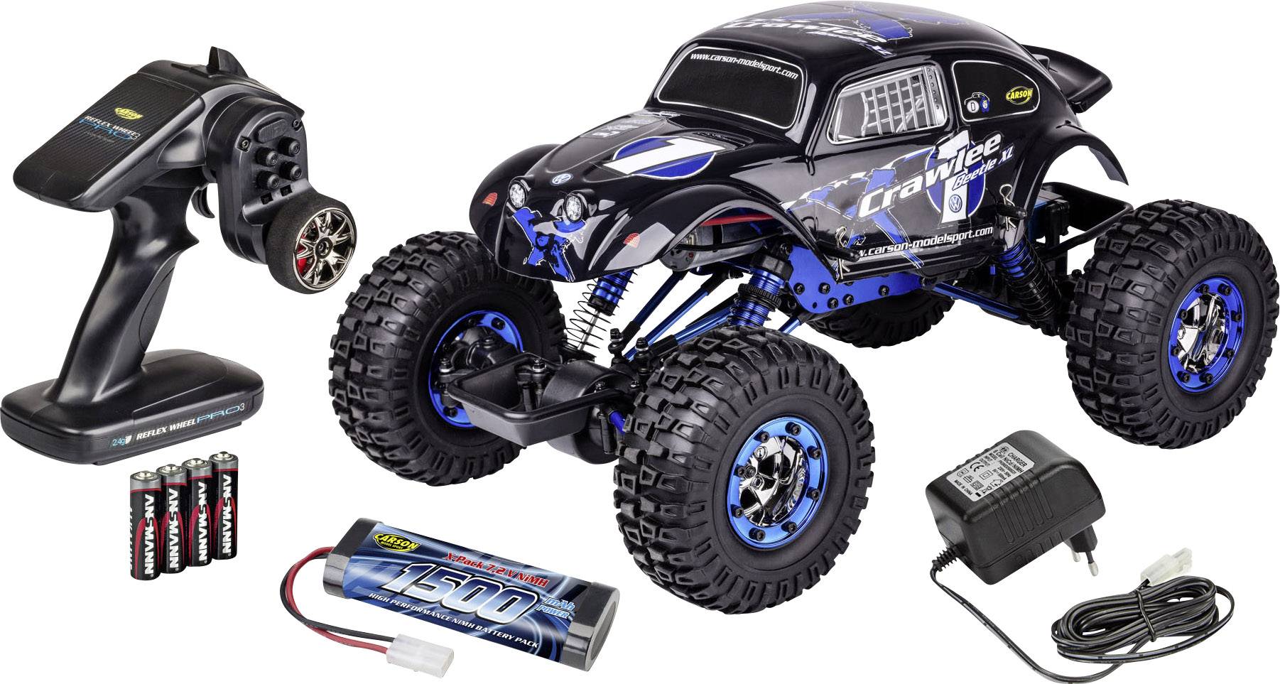 Carson Modellsport X-Crawlee XL Beetle brushed 1:10 Auto RC électrique Crawler 4 roues motrices (4WD) 100% RtR 2,4 GHz-5