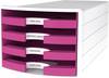 HAN IMPULS 2.0 1013-56 Caisson à tiroirs blanc DIN A4, DIN C4 Nombre de tiroirs: 4