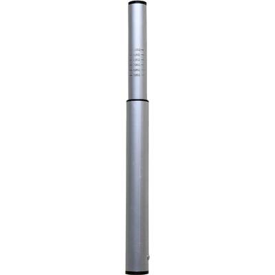 Un récipient cylindrique vertical en argent avec une échelle imprimée allant de '1000' à '5000' par intervalles de '1000'.