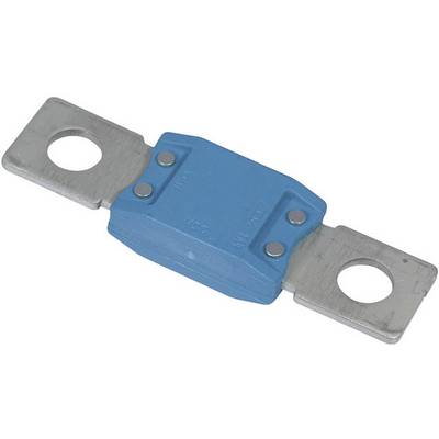 Un support de fusible ANL bleu avec deux pattes métalliques de chaque côté, prévu pour être fixé dans un support.