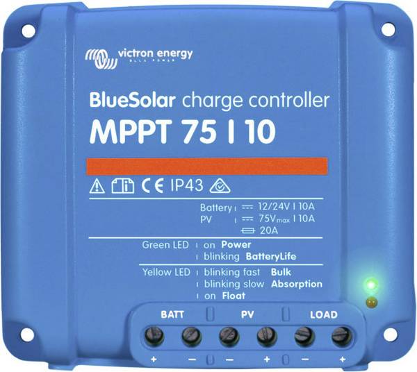 Victron Energy SCC075010060R Régulateur de charge solaire MPPT 12 V, 24 V 10 A