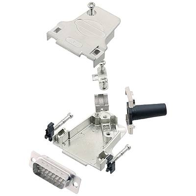 encitech D45ZF15-DBP-W-K 6355-8046-02 Kit embase SUB-D mâle 45 ° Nombre de pôles: 15 fût à souder 1 pc(s)-0