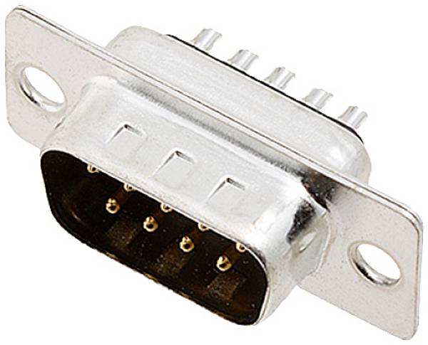 Embase SUB-D mâle Nombre de pôles: 9 encitech DB09-SP 2101-0180-01 180 ° fût à souder 1 pc(s) Tray