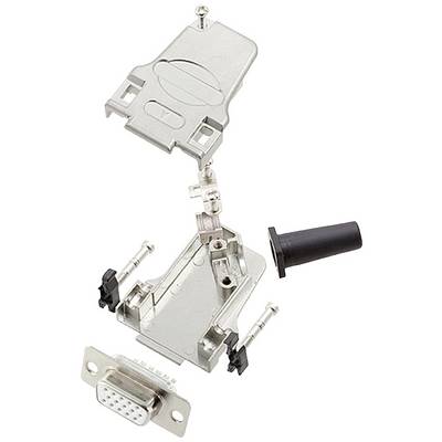 encitech D45ZF09-HDS15-W-K 6355-8064-11 Kit embase SUB-D femelle 45 ° Nombre de pôles: 15 fût à souder 1 pc(s)-0