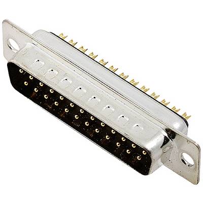 Un connecteur à broches de 24 broches avec boîtier métallique, monté sur le côté. Il est fréquemment utilisé dans les appareils électroniques pour la transmission de données.