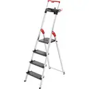Hailo L100 TOPLINE 8050-407 aluminium Escabeau plateau porte-outils inclus Hauteur de travail (max.): 2.85 m argent, noi