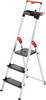 Hailo L100 TOPLINE 8050-307 aluminium Escabeau plateau porte-outils inclus Hauteur de travail (max.): 2.63 m argent, noir, rouge EN 131 4.7 kg