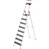 Hailo L100 TOPLINE 8050-807 aluminium Escabeau plateau porte-outils inclus Hauteur de travail (max.): 3.72 m argent, noir, rouge EN 131 10.1 kg