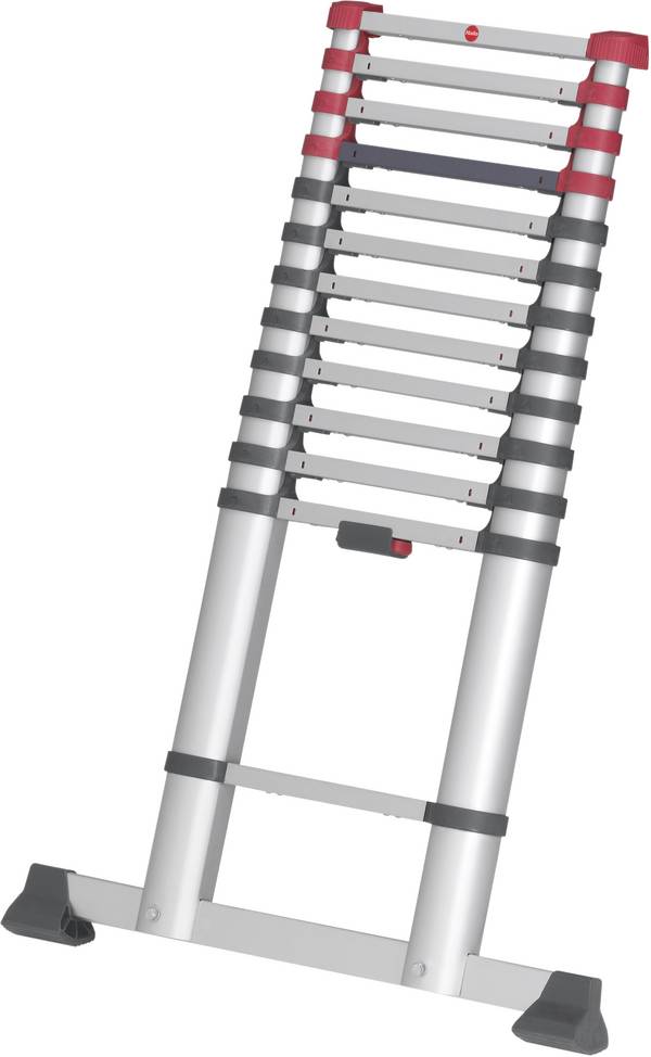 <br>  Hailo<br>  T80 FLEXLINE<br>  7113-131<br>  aluminium<br>  Echelle télescopique<br>  <br>  Hauteur de travail (max.): 4.5 m<br>  argent, noir, rouge<br>  13.1 kg<br>