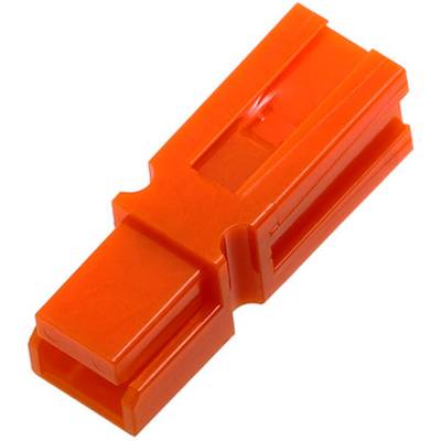 Un connecteur en plastique orange pour la connexion électrique ou la sécurisation des câbles.