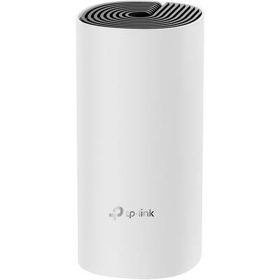 Un routeur Wi-Fi blanc cylindrique avec le logo 'tp-link' sur l'avant. Des fentes de ventilation noires sont situées sur le dessus.
