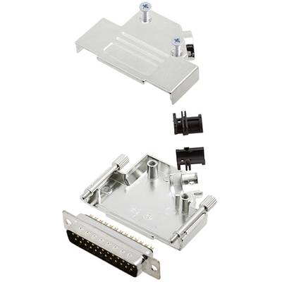 TRU COMPONENTS TCD45ZK25DBPK 7708620 Kit embase SUB-D mâle 45 ° Nombre de pôles (num): 25 fût à souder 1 pc(s)