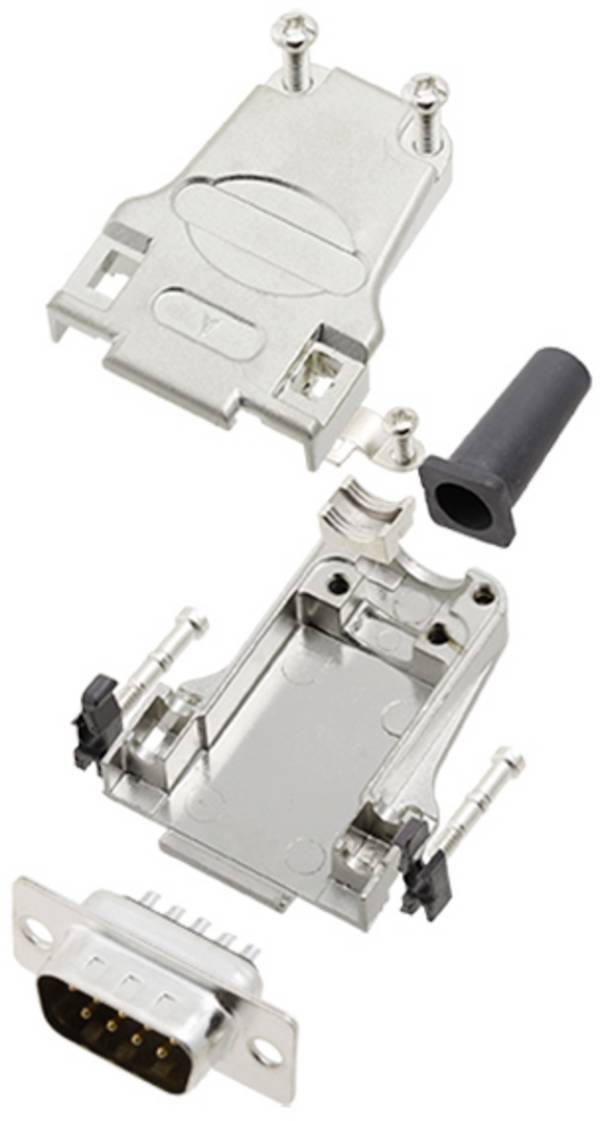 TRU COMPONENTS TCDTZF09DBPK 7708752 Kit embase SUB-D mâle 180 ° Nombre de pôles: 9 fût à souder 1 pc(s)