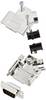 TRU COMPONENTS TCD45PKM09DBPK 7708904 Kit embase SUB-D mâle 45 ° Nombre de pôles: 9 fût à souder 1 pc(s)