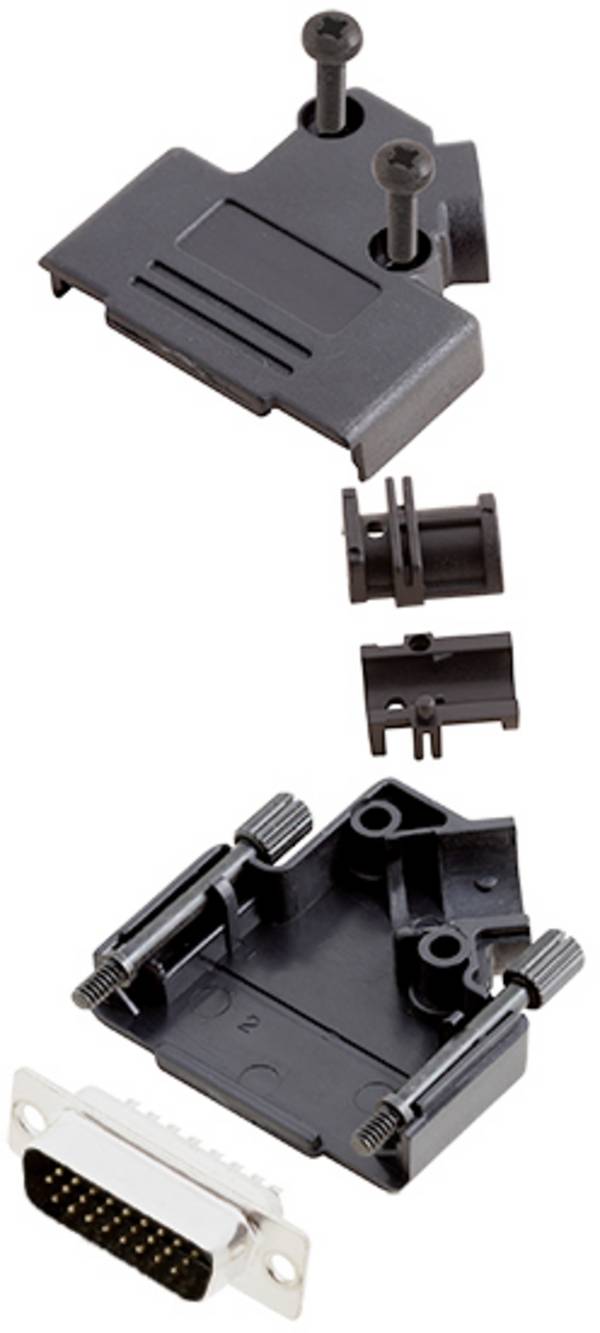 TRU COMPONENTS TCD45PKP15HDP26K 7709188 Kit embase SUB-D mâle 45 ° Nombre de pôles: 26 fût à souder 1 pc(s)