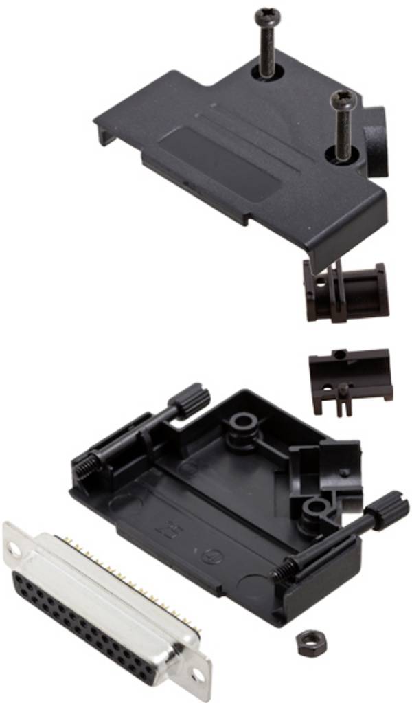 TRU COMPONENTS TCD45PKP25DBSK 7709272 Kit embase SUB-D femelle 45 ° Nombre de pôles: 25 fût à souder 1 pc(s)