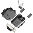 TRU COMPONENTS TCDPPK09BKDBSK 7709164K Kit embase SUB-D femelle 180 ° Nombre de pôles: 9 fût à souder 1 pc(s)